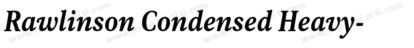 Rawlinson Condensed Heavy字体转换